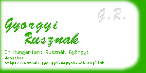 gyorgyi rusznak business card