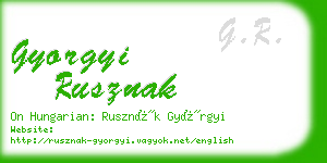 gyorgyi rusznak business card